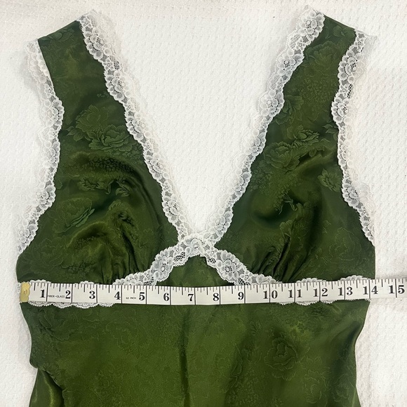 Inspired Hearts Green Y2K Classic Fairy Floral Style Maxi Slip Dress Medium FLAW - Picture 6 of 16